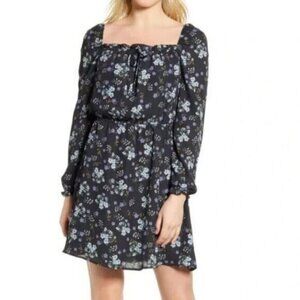 CUPCAKES & CASHMERE Elsie Square Neck Floral Womens Dress Size Small